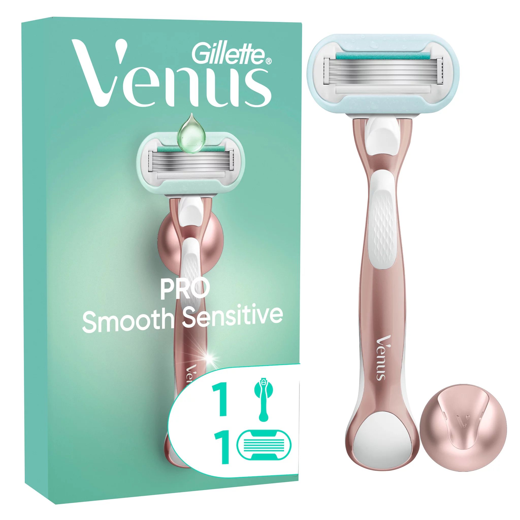 Gillette Venus Pro Smooth Sensitive Rasierer mit 1 Klinge + Duschhänger