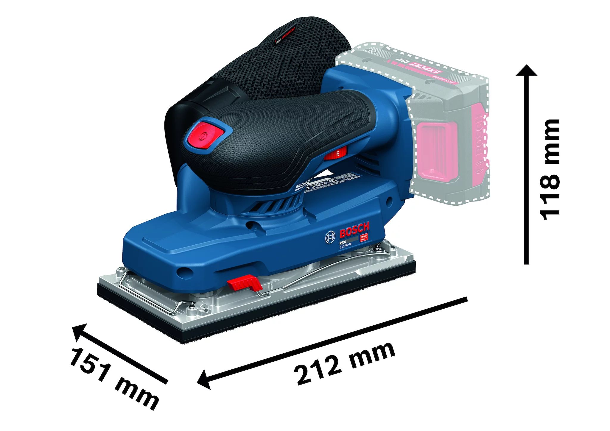 Bosch GSS18V-18  Akku-Schwingschleifer solo
