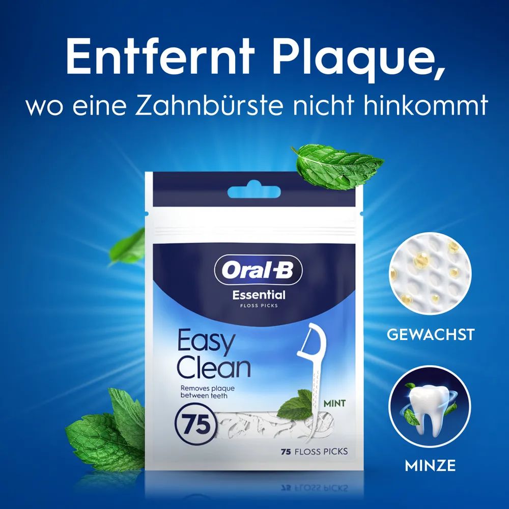 Oral-B Essential Floss Zahnseide Sticks 75er