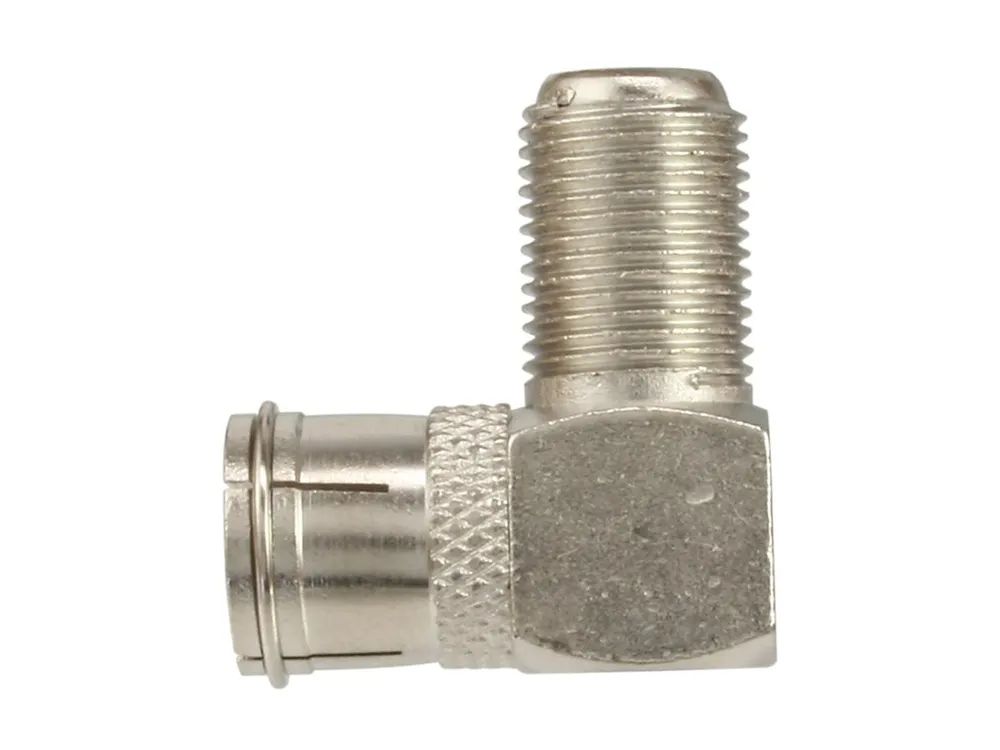 InLine Adapter F-Quick-Stecker (SAT) auf F-Buchse (SAT) - gewinkelt
