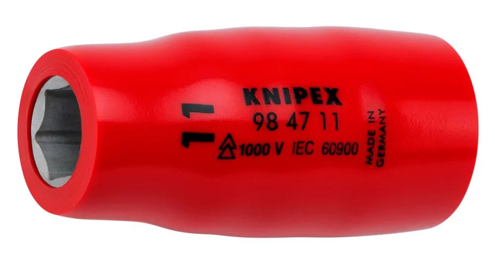 KNIPEX Steckschlüsseleinsatz für Sechskantschrauben mit Innenvierkant 1/2" 54 mm