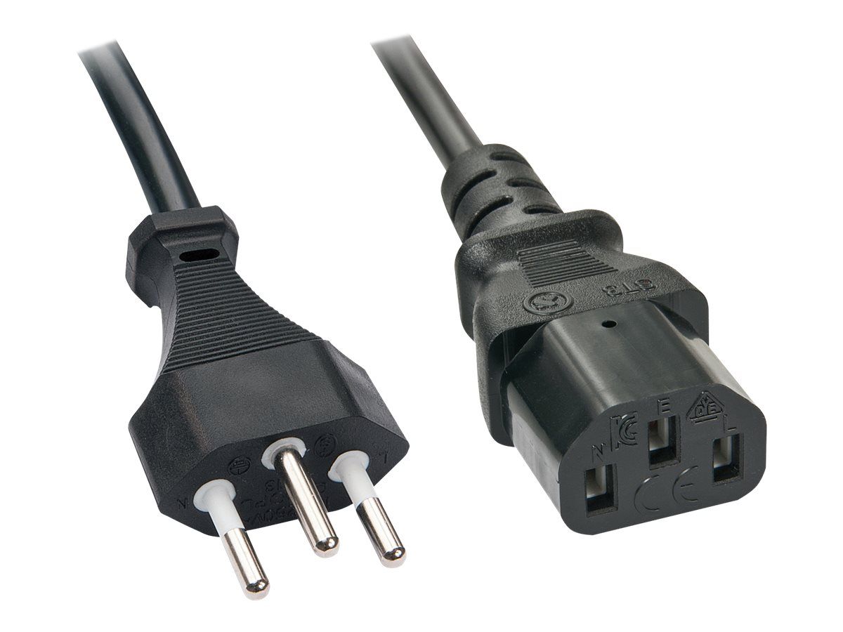 Lindy Stromkabel - Schweiz, 3-polig (M) zu power IEC 60320 C13