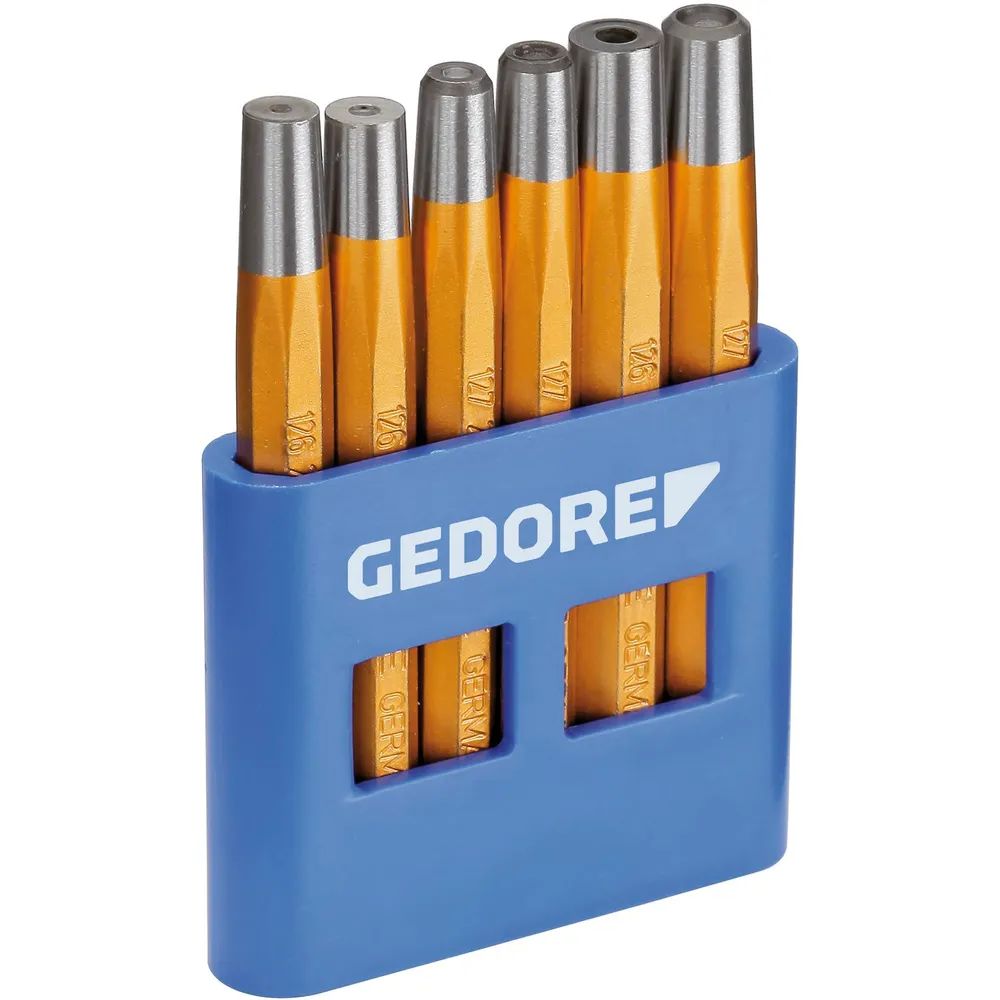 GEDORE Nietzieher - Kopfsetzer-Satz 125 B nach DIN 7255 6-teilig