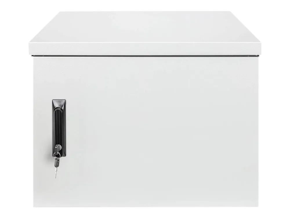 Intellinet Gehäuse - IP55, mit integrierte Lüfter - geeignet für Wandmontage - Hellgrau, RAL 7035 - 9U - 48.3 cm (19")