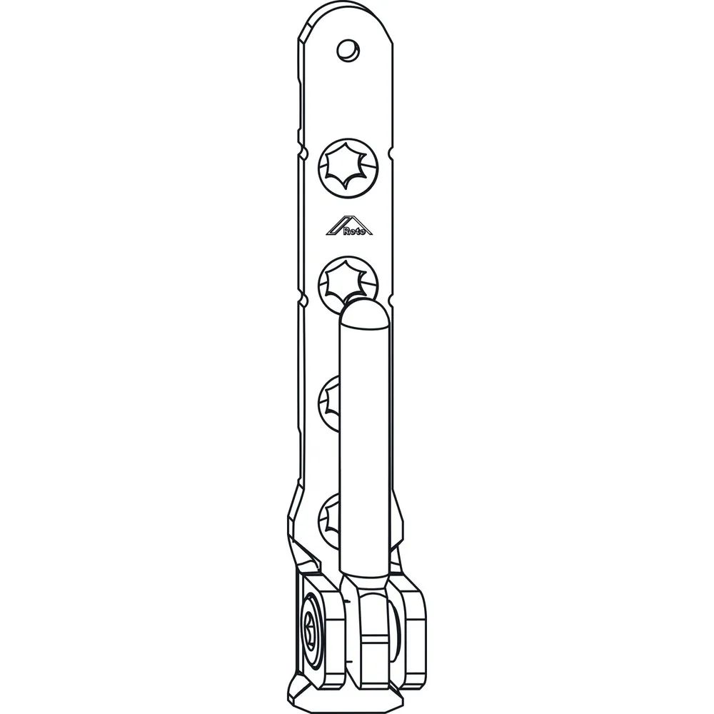 ROTO NX Ecklager P6/130 PVC verstellbar mit 2 Bohrzapfen 6 mm 130 kg silber