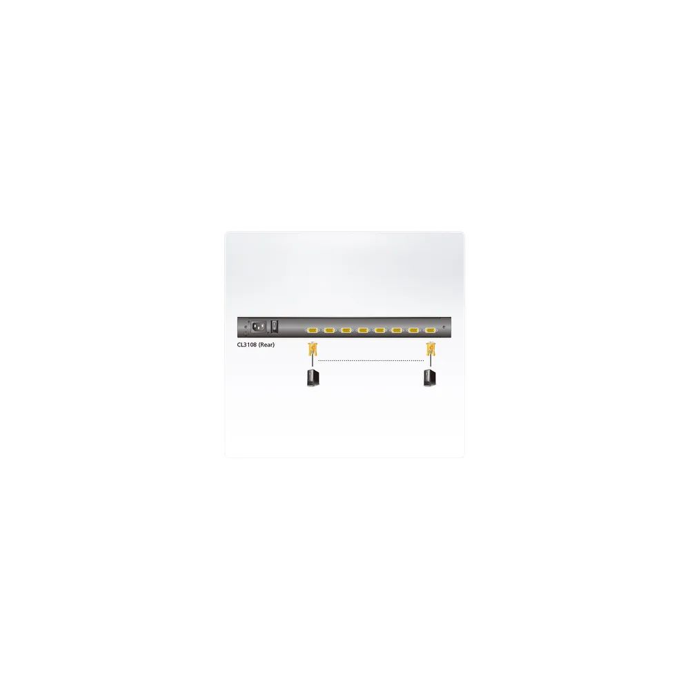 ATEN LCD KVM Switches - KVM-Konsole mit KVM-Switch - 8 Anschlüsse - PS/2, USB - 47 cm (18.5")