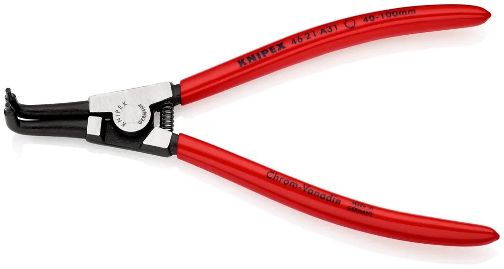 KNIPEX Sicherungsringzange für Außenringe auf Wellen mit Kunststoff überzogen schwarz atramentiert 200 mm