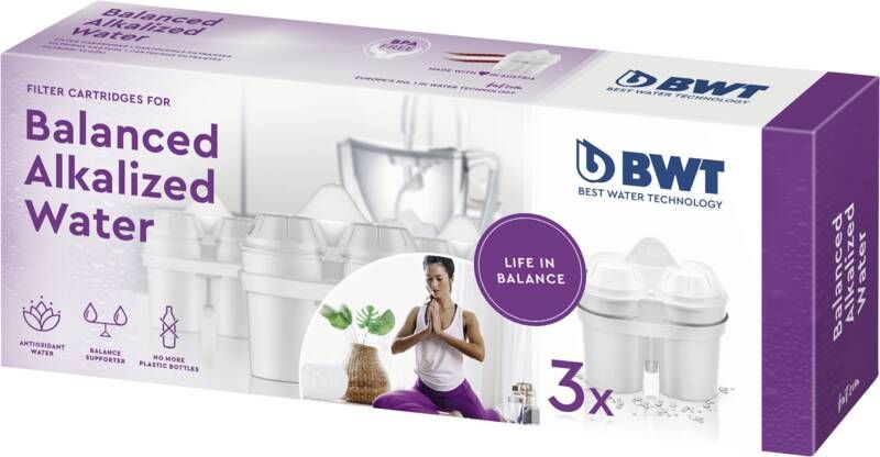 BWT Best Water Technology BWT Wasserfilterkartusche 3 longlife Balanced Alkalized
