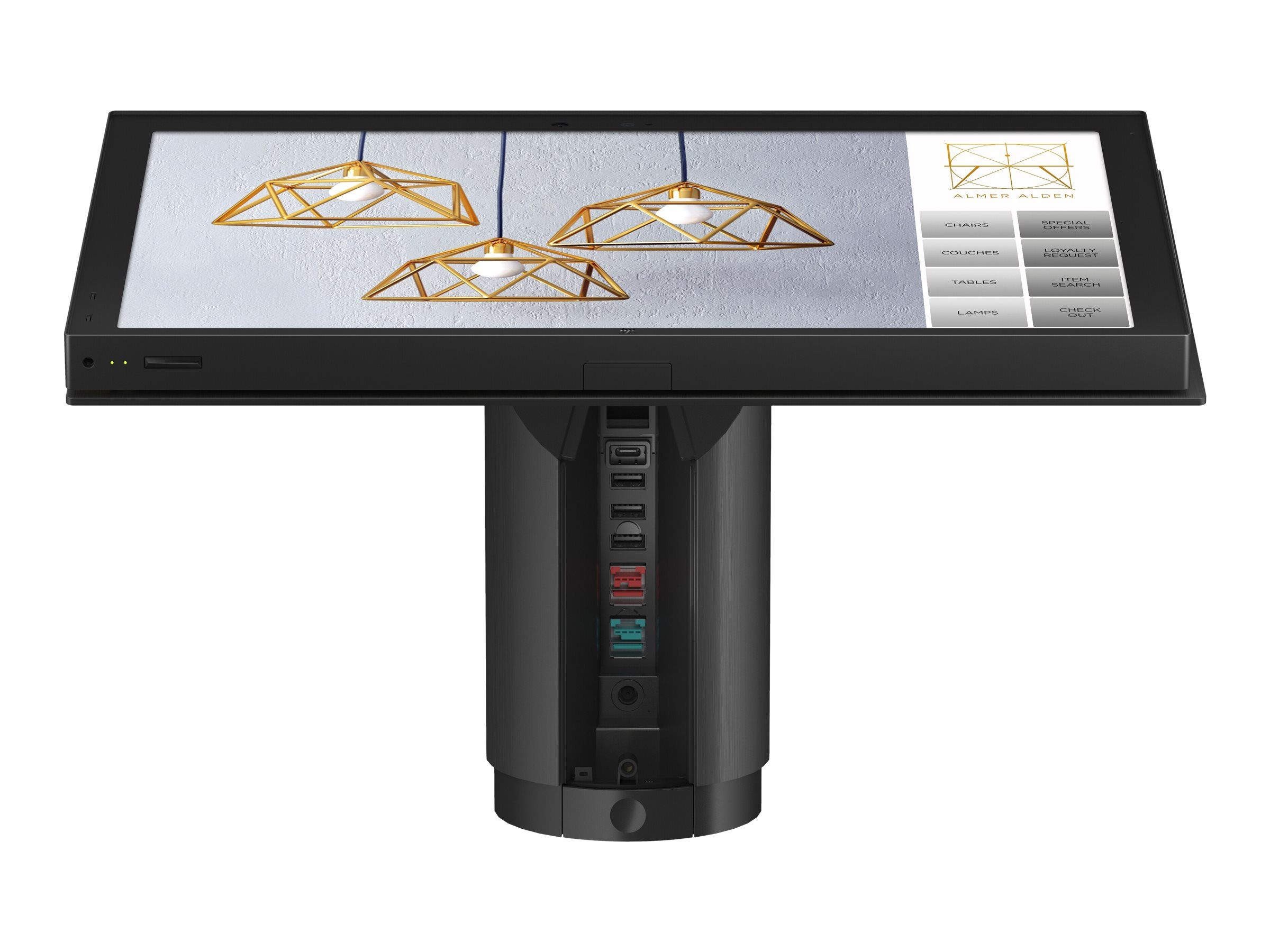HP Engage One Pro - All-in-One (Komplettlösung) - 1 x Core i3 10100E / 3.2 GHz - RAM 8 GB - SSD 256 GB - NVMe, TLC - UHD Graphics 630 - 1GbE, Wi-Fi 6 - WLAN: Bluetooth 5.0, 802.11a/b/g/n/ac/ax - Win 10 IoT Enterprise 2019 LTSC 64-bit - Monitor: LED 3