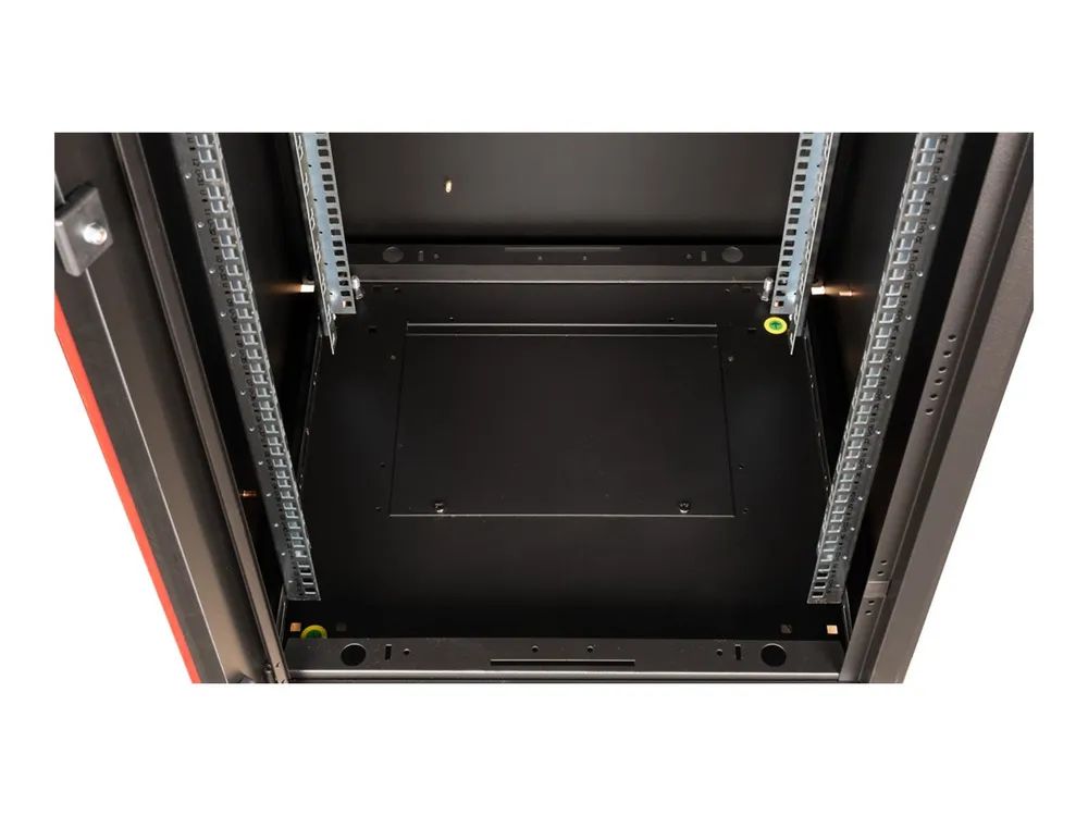 ROLINE Basic - Schrank Netzwerkschrank - Glas-Tür, 600x600 BxT - RAL 9005, Jet Black - 42HE - 48.3 cm (19")