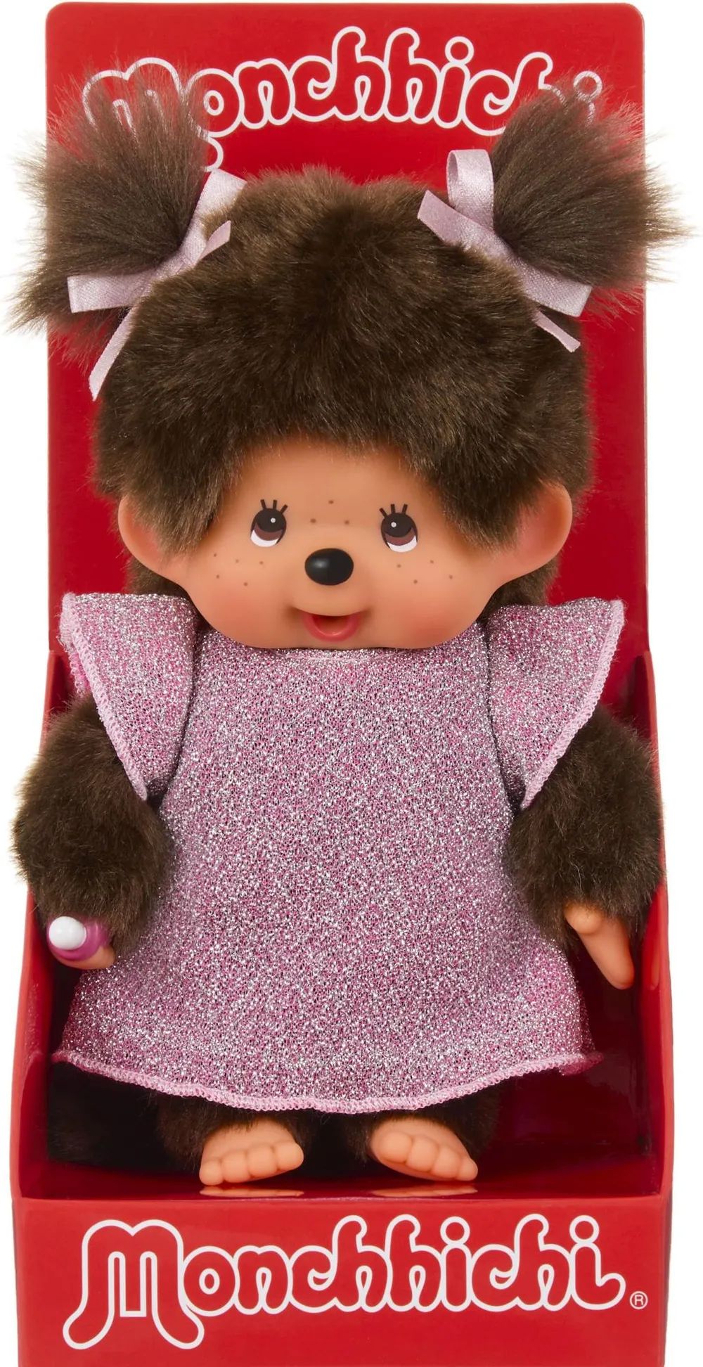 Sekiguchi Europe B.V. Monchhichi 20cm Glitter Dress Pink Girl