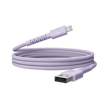 Fresh 'n Rebel USB-A zu Lightning silicone geflochtenes Kabel "FlexWave" 2m, Dreamy Lilac