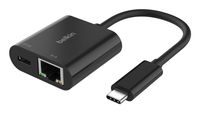 Belkin Netzwerkadapter - USB-C - Gigabit Ethernet x 1 + USB-C (nur Spannungsversorgung)