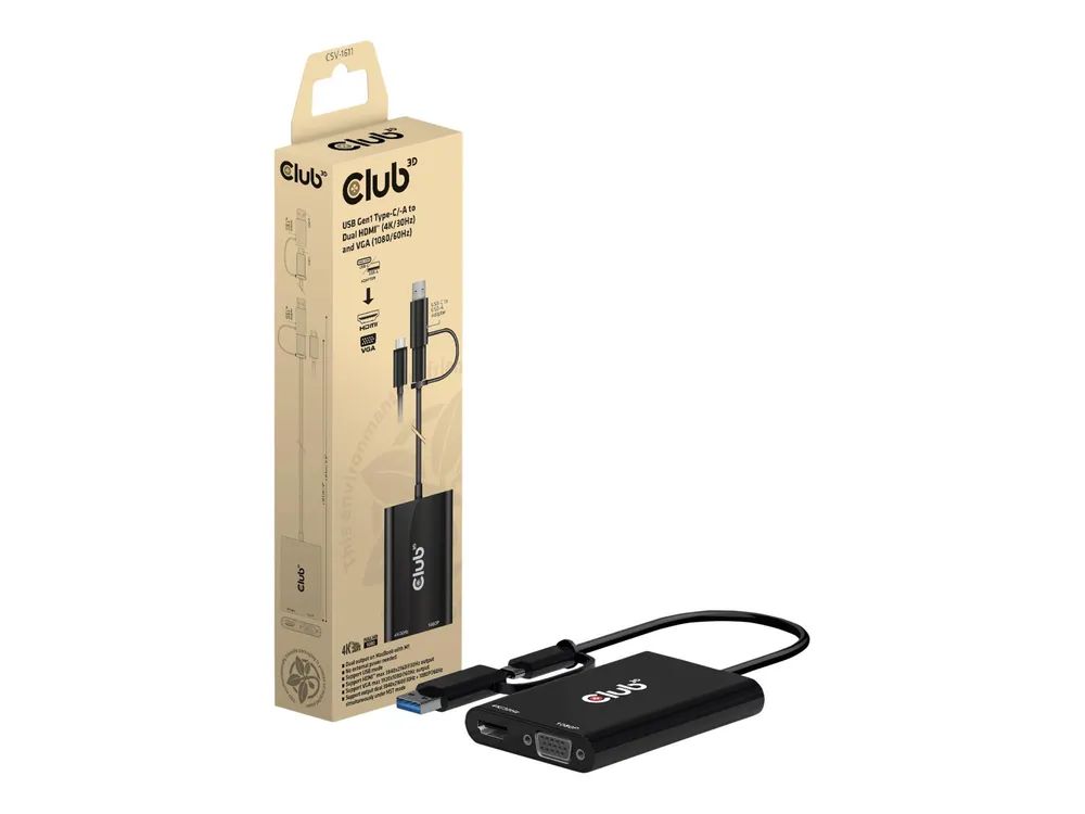 Club 3D Videoadapter - USB Typ A, 24 pin USB-C (M)