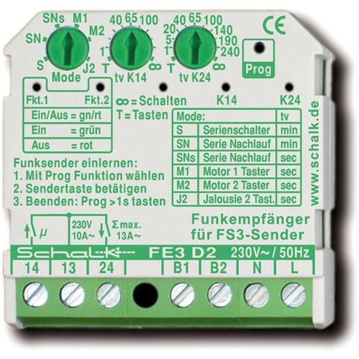 Schalk FUNK-EMPFÄNGER 2KAN.230V AC / SCHALK FE3D29