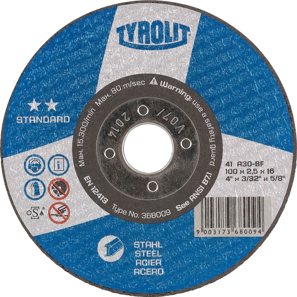 TYROLIT Trennscheibe gerade Standard** 115 x 2,5 mm Form 41