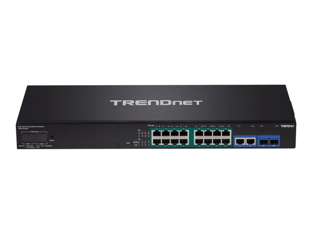 TRENDnet TPE 3018LS - Switch - Smart - 8 x 10/100/1000 (PoE+)
