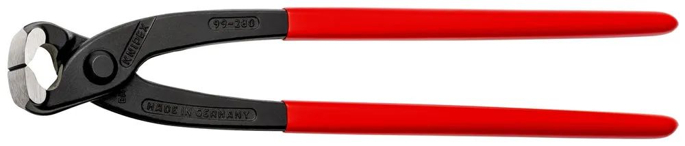 KNIPEX Monierzange (Rabitz- oder Flechterzange) mit Kunststoff überzogen schwarz atramentiert 280 mm
