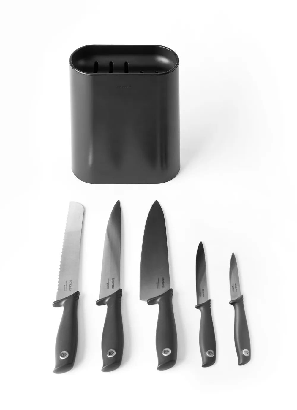 Brabantia Tasty+ Messerblock plus Messer - Dark Grey