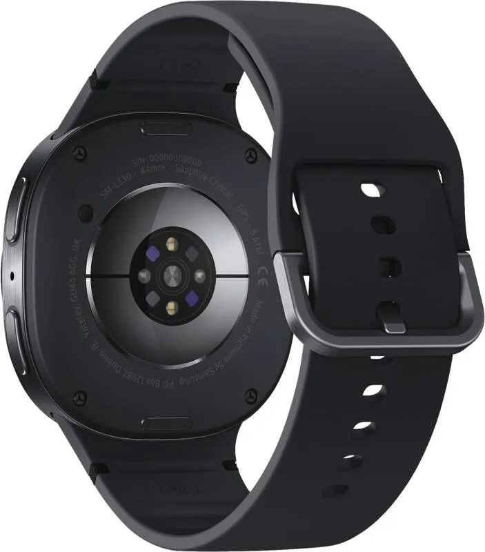 Samsung Galaxy Watch8 - 40 mm - Carbon-Schwarz - intelligente Uhr mit Sportband - Gummi - Graphit - Bandgröße: S/M - Anzeige 3.4 cm (1.34")