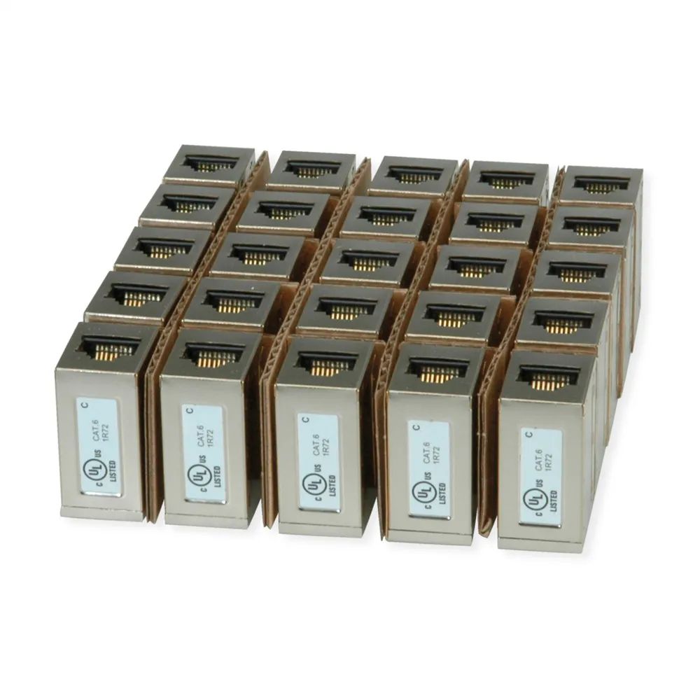 ROLINE RJ-45 Kupplungen geschirmt, Cat.6 (Class E), 25er Pack