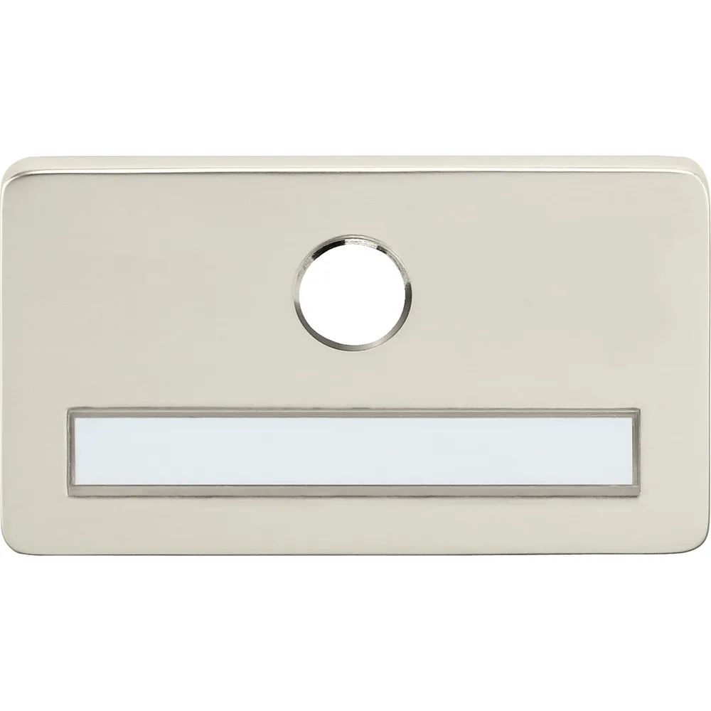 SOLIDO Namensschild ohne Spion, m. Bohrung ø 14 mm, Edelstahl matt