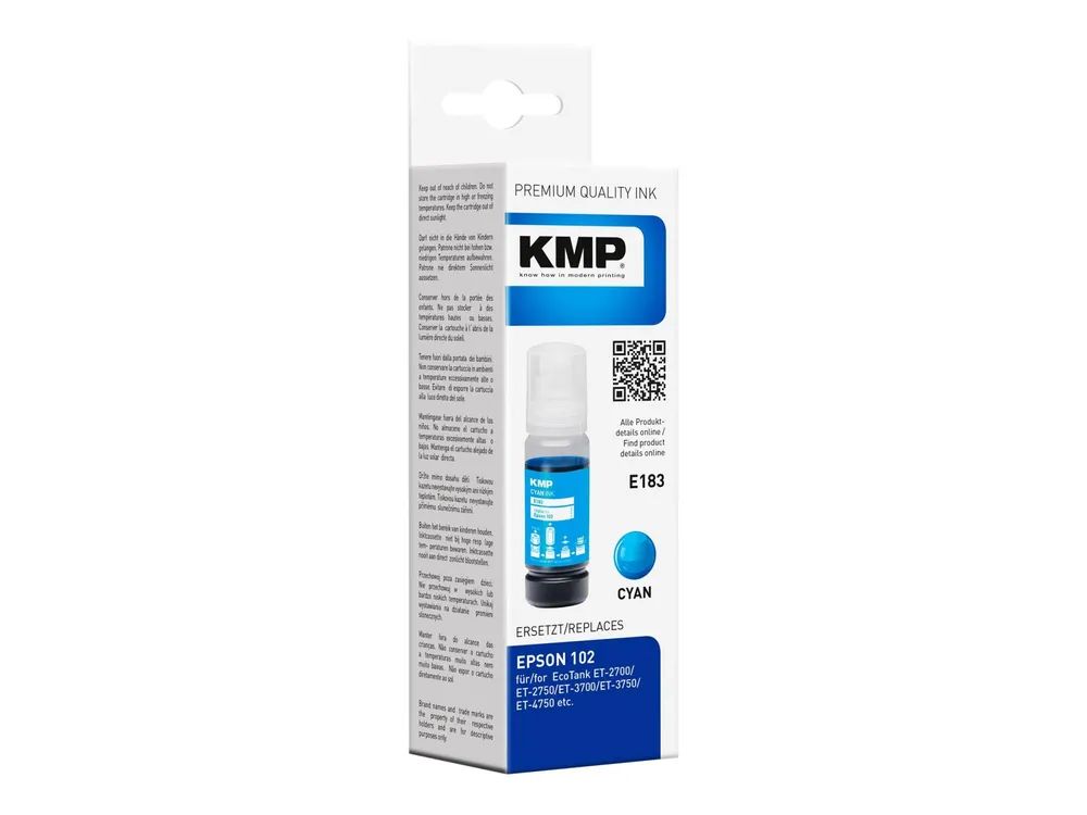 KMP E183 - 70 ml - Cyan - kompatibel - Nachfülltinte (Alternative zu: Epson 102)