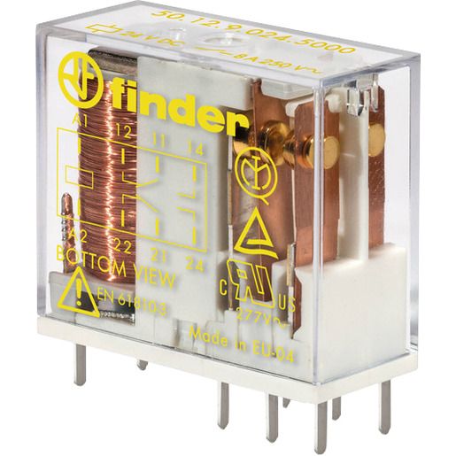 Finder SICH.PRINTRELAIS 2W 8A 24VDC / FINDER 50.12.9.024.5000