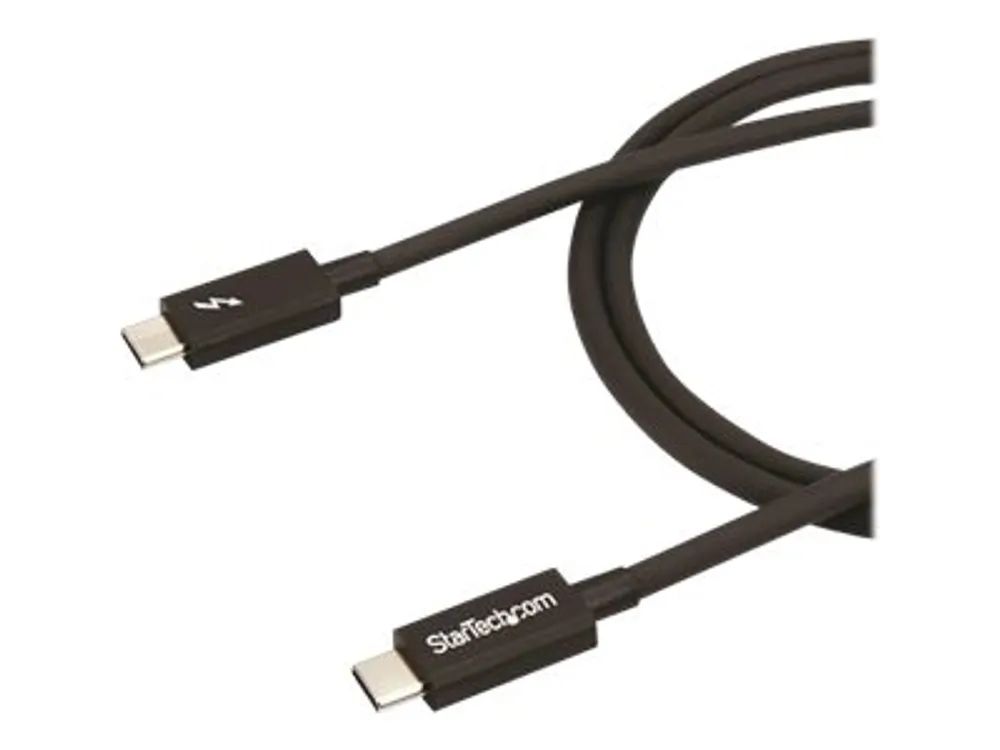 StarTech.com 2m (6.6ft) Thunderbolt 3 Cable, 20Gbps, 100W PD, 4K Video, Thunderbolt-Certified, Compatible w/ TB4/USB 3.2/DisplayPort - Thunderbolt-Kabel - 24 pin USB-C (M)