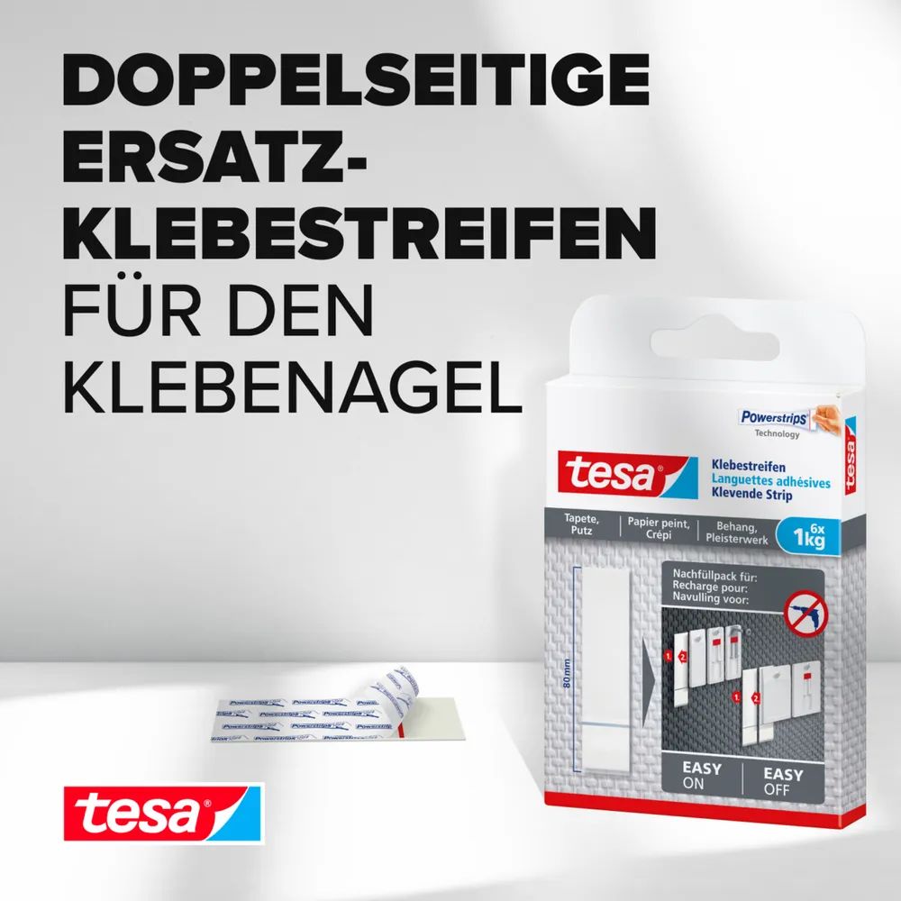 Tesa Klebestreifen Tapete & Putz bis 6St.