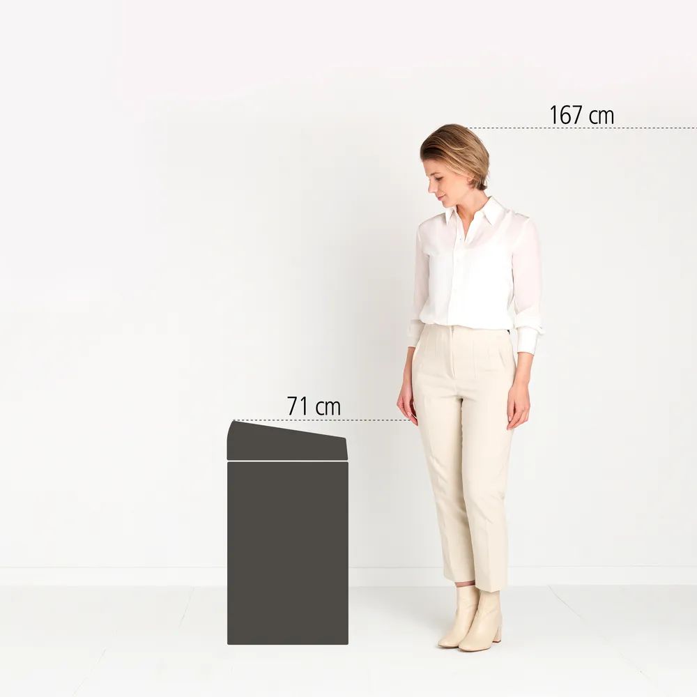 Brabantia Touch Bin, 60L - Platinum