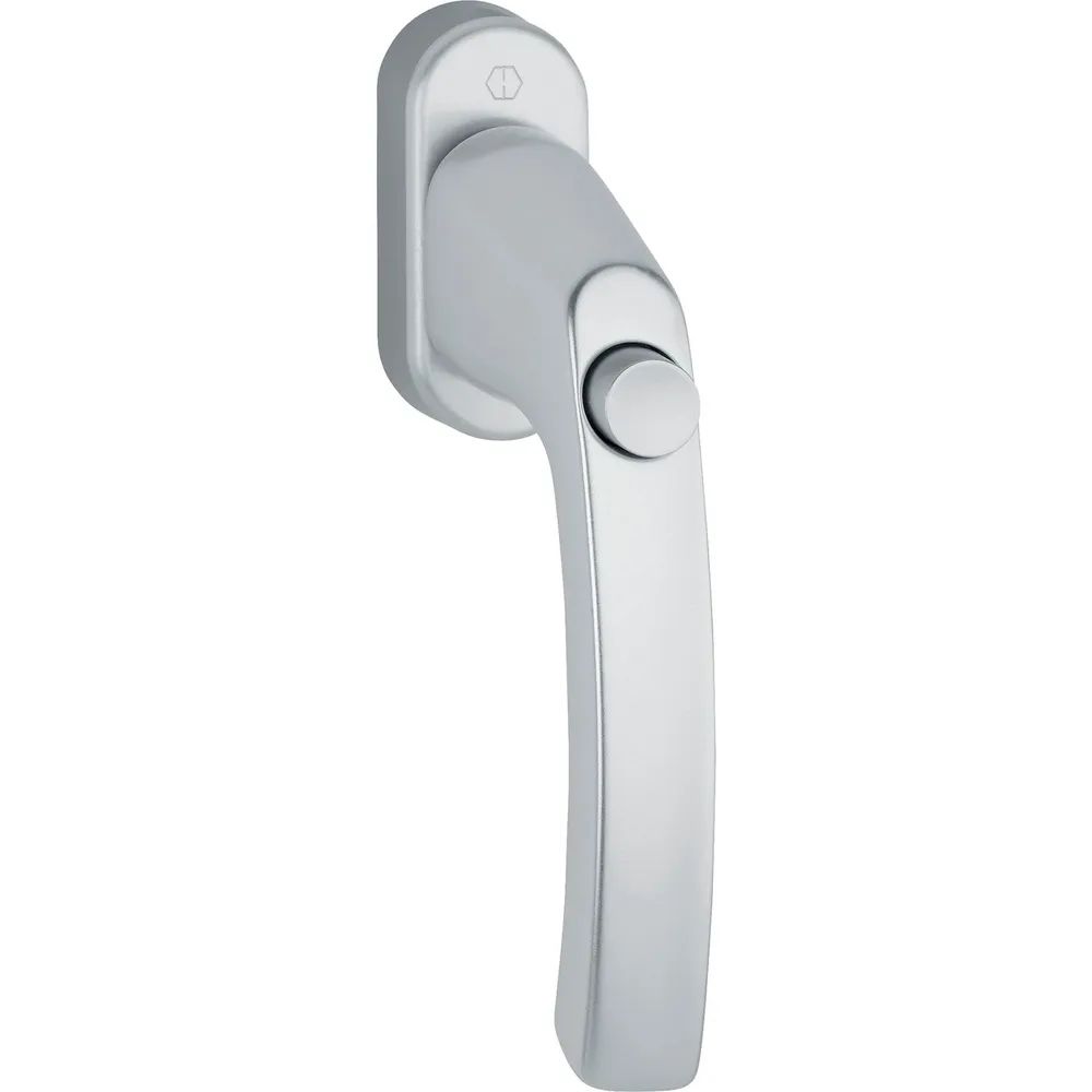 HOPPE Fenstergriff LIÈGE - Druckknopf, Vierkant 7 x 43 mm, Alu silber eloxiert