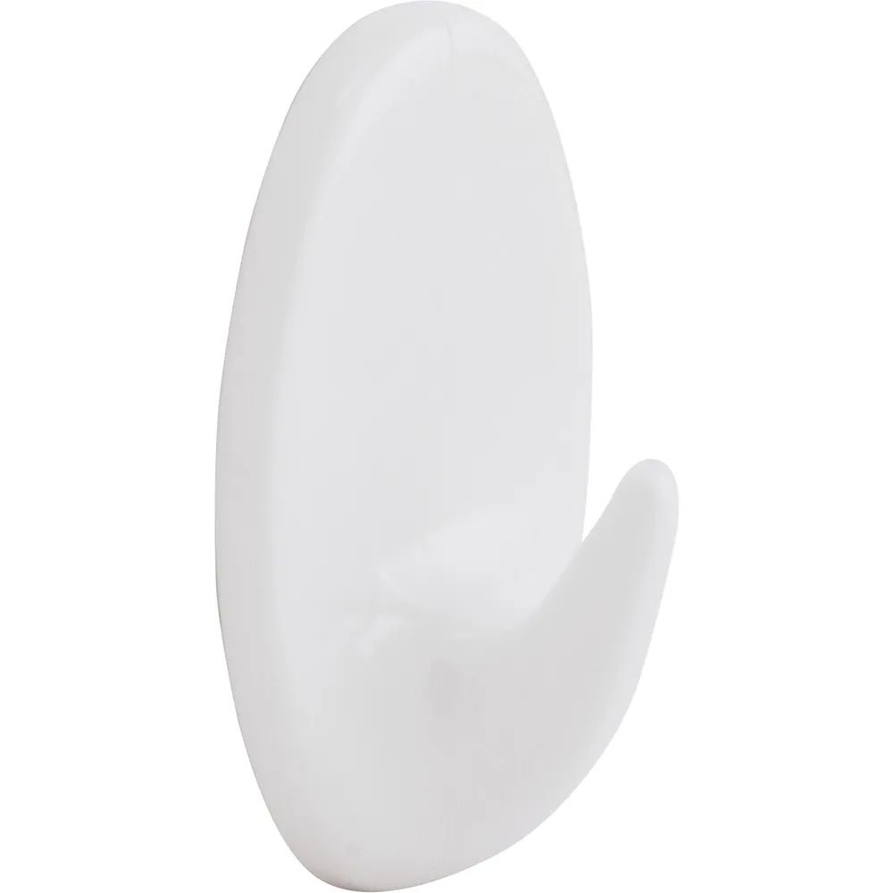 Schwerter Klebehaken Oval Breite 26 mm, Höhe 42 mm, Kunststoff weiß