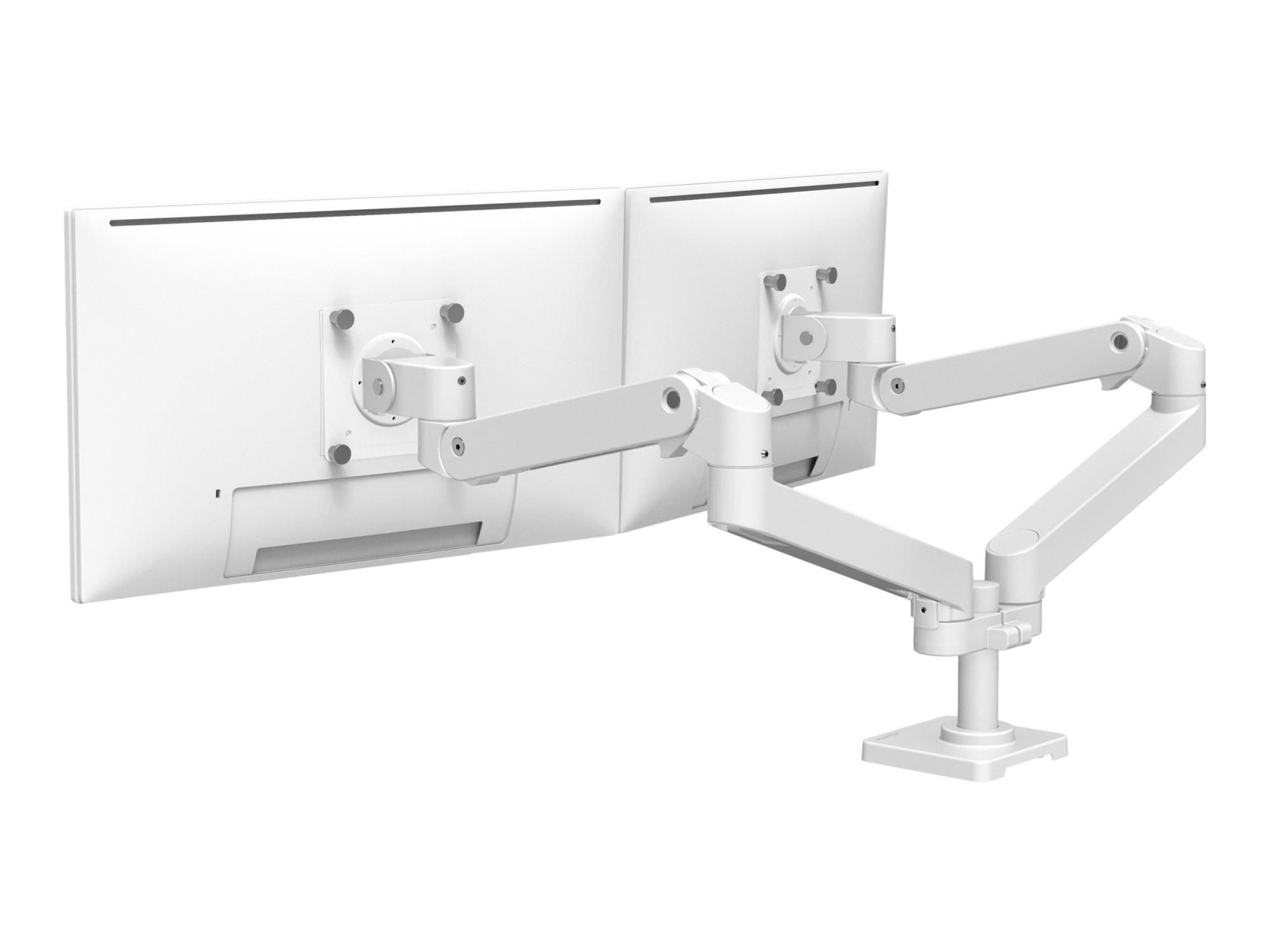 Ergotron LX Pro - Befestigungskit (Doppelarm) - für 2 LCD-Displays - nebeneinander - Aluminium - weiß - Bildschirmgröße: bis zu 68,6 cm (bis zu 27 Zoll)