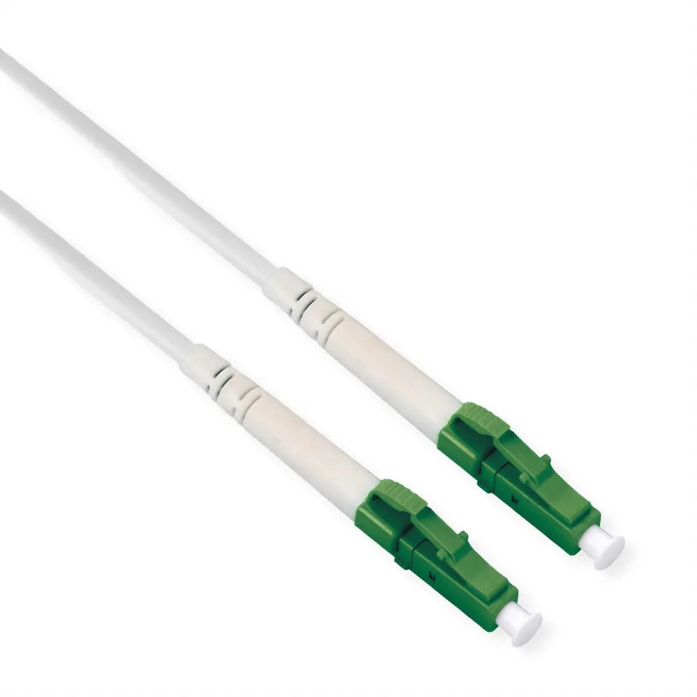 ROLINE Glasfaserkabel 9/125 µm OS2, LC/LC, APC, stahlarmiert, simplex, LSOH, weiß, 5 m