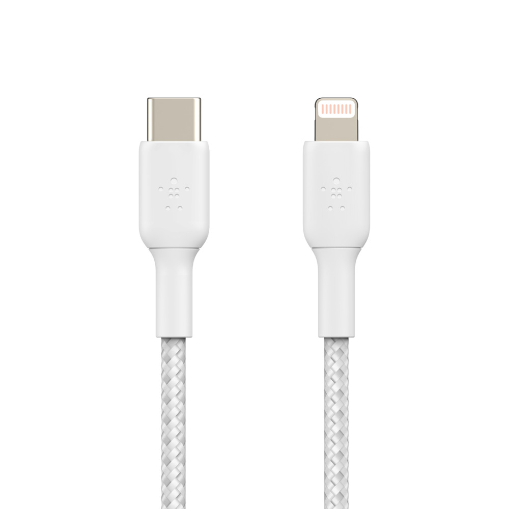 Belkin BoostCharge - Lightning-Kabel - 24 pin USB-C männlich zu Lightning männlich - 1 m - weiß - US