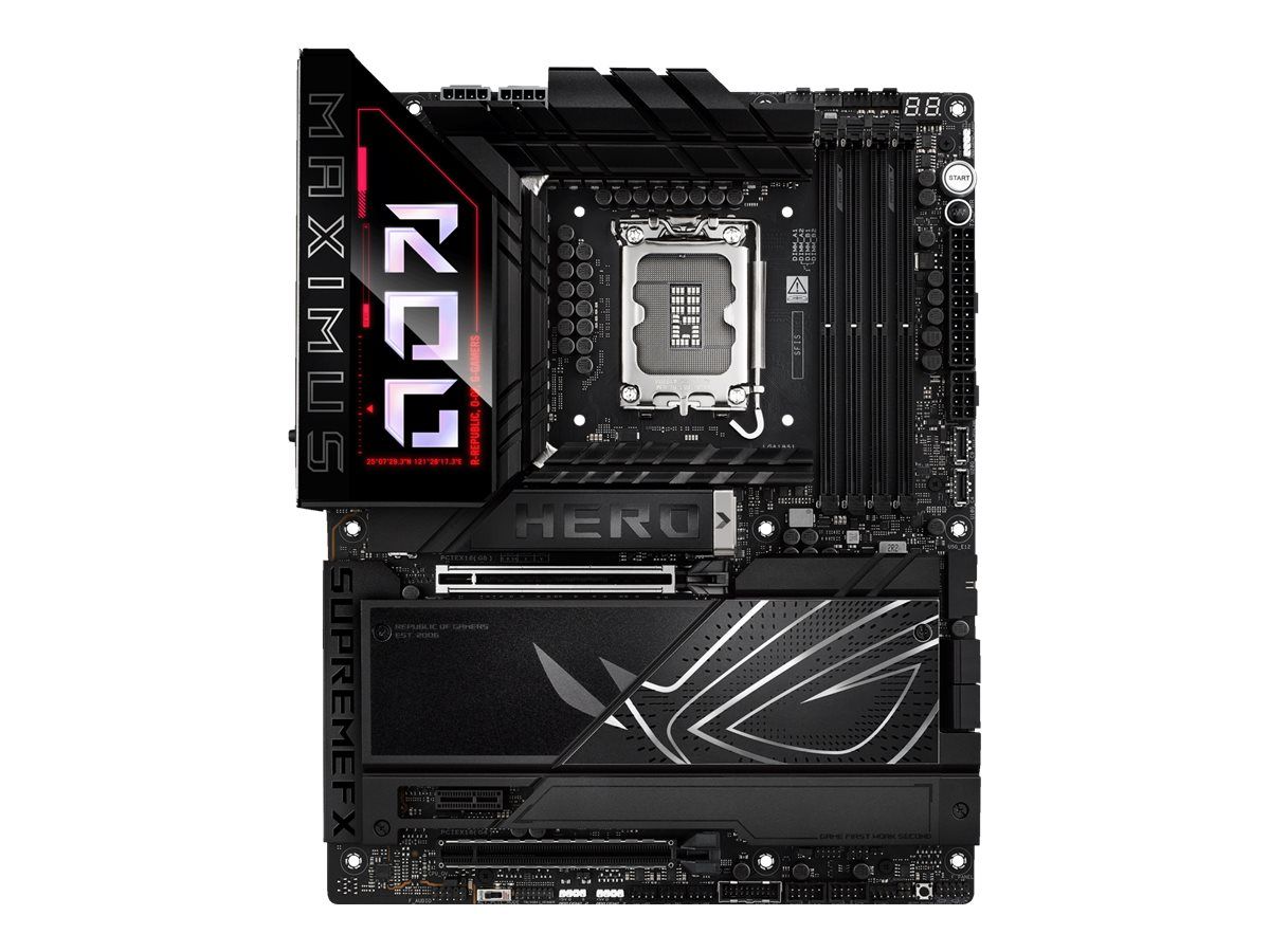 ASUS ROG MAXIMUS Z890 HERO - Motherboard - ATX - LGA1851-Sockel - Z890 Chipsatz - USB4, USB 3.2 Gen 1, USB-C 3.2 Gen2, USB 3.2 Gen 2 - Wi-Fi 7, Bluetooth, 5 Gigabit Ethernet - Onboard-Grafik (CPU erforderlich)