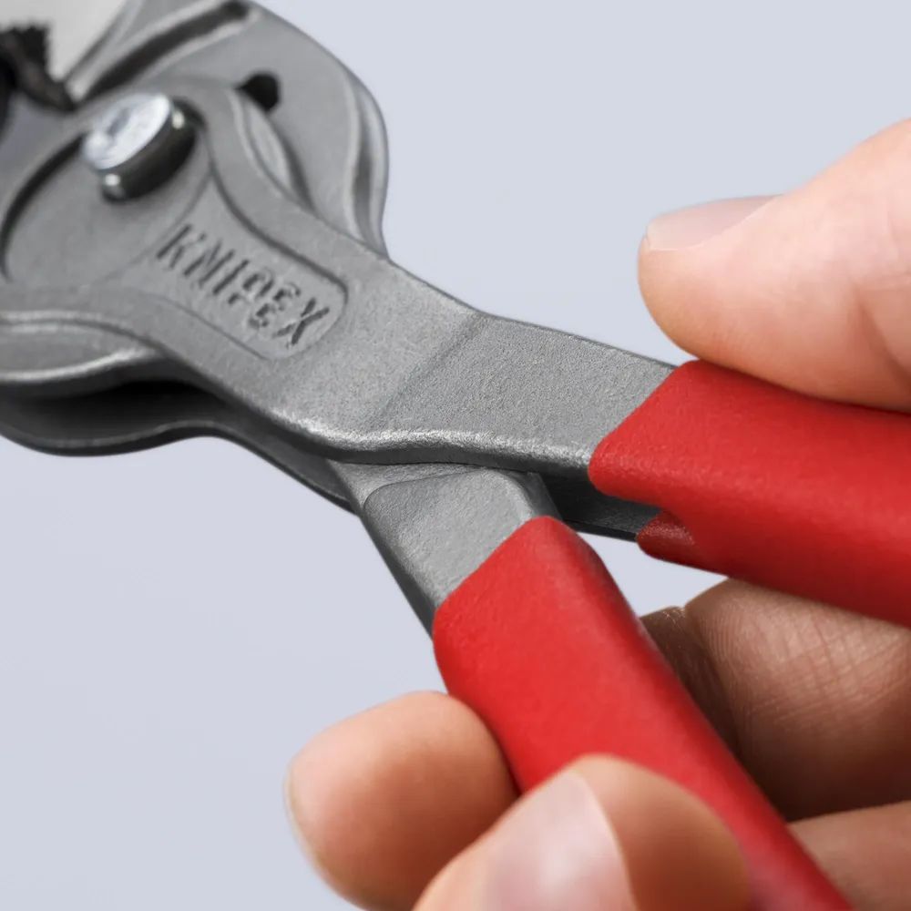 KNIPEX TwinGrip Front- und Seitengreifzange mit rutschhemmendem Kunststoff überzogen grau atramentiert 250 mm