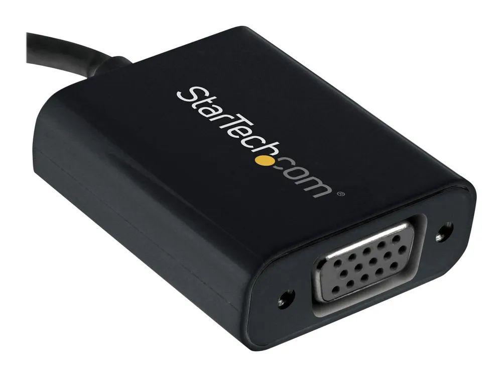 StarTech.com USB-C to VGA Adapter - Black - 1080p - Video Converter For Your MacBook Pro - USB C to VGA Display Dongle (CDP2VGA)