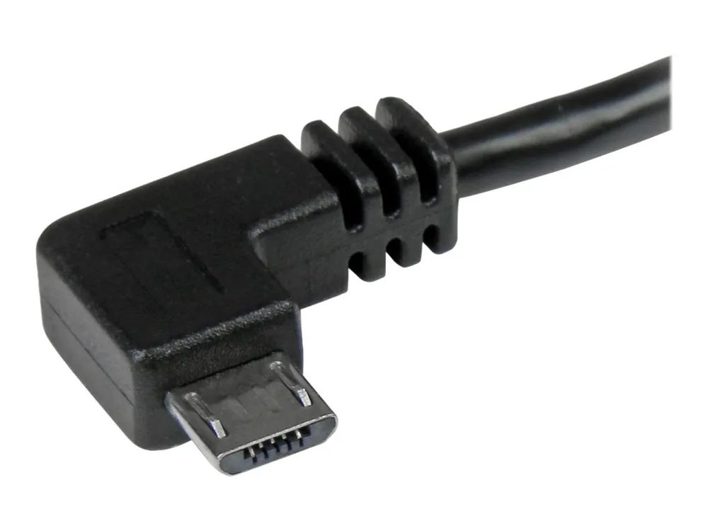 StarTech.com Micro USB Kabel mit rechts gewinkelten Anschlüssen - Stecker/Stecker - 2m - USB A zu Micro B Anschlusskabel - USB-Kabel - Micro-USB Typ B (M)