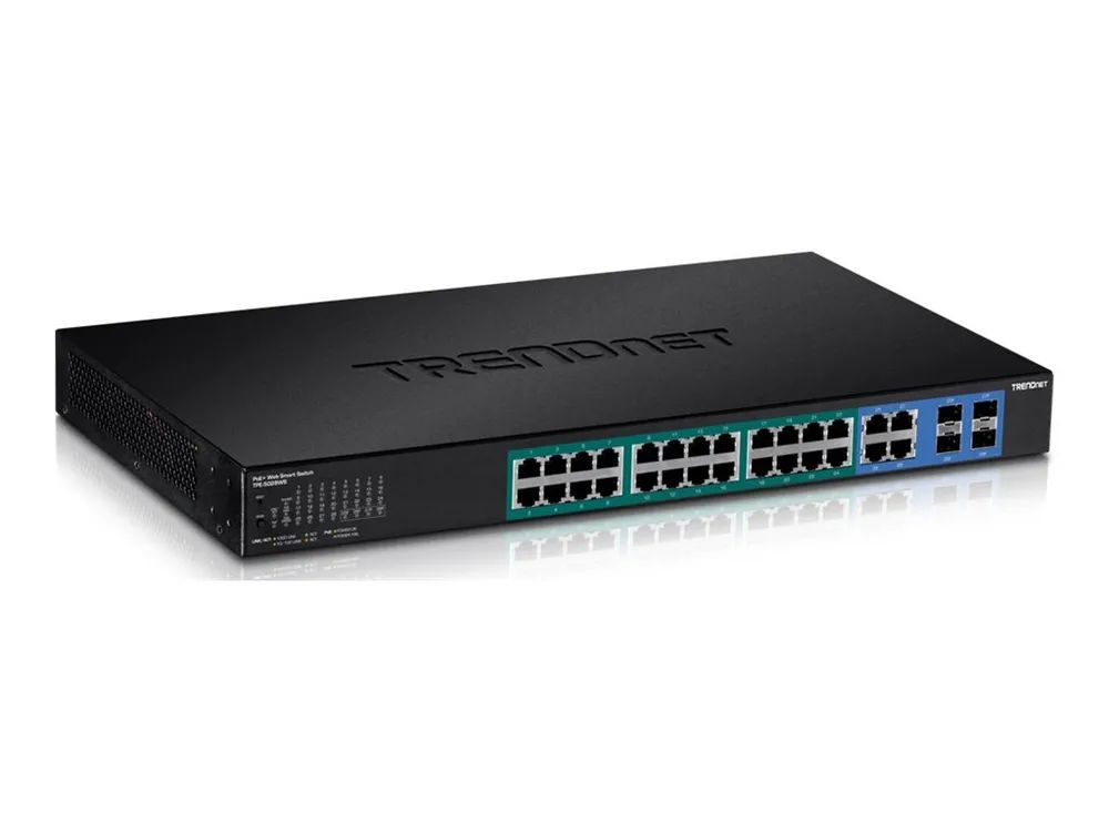 TRENDnet TPE 5028WS - Switch - Smart - 24 x 10/100/1000 (PoE+)