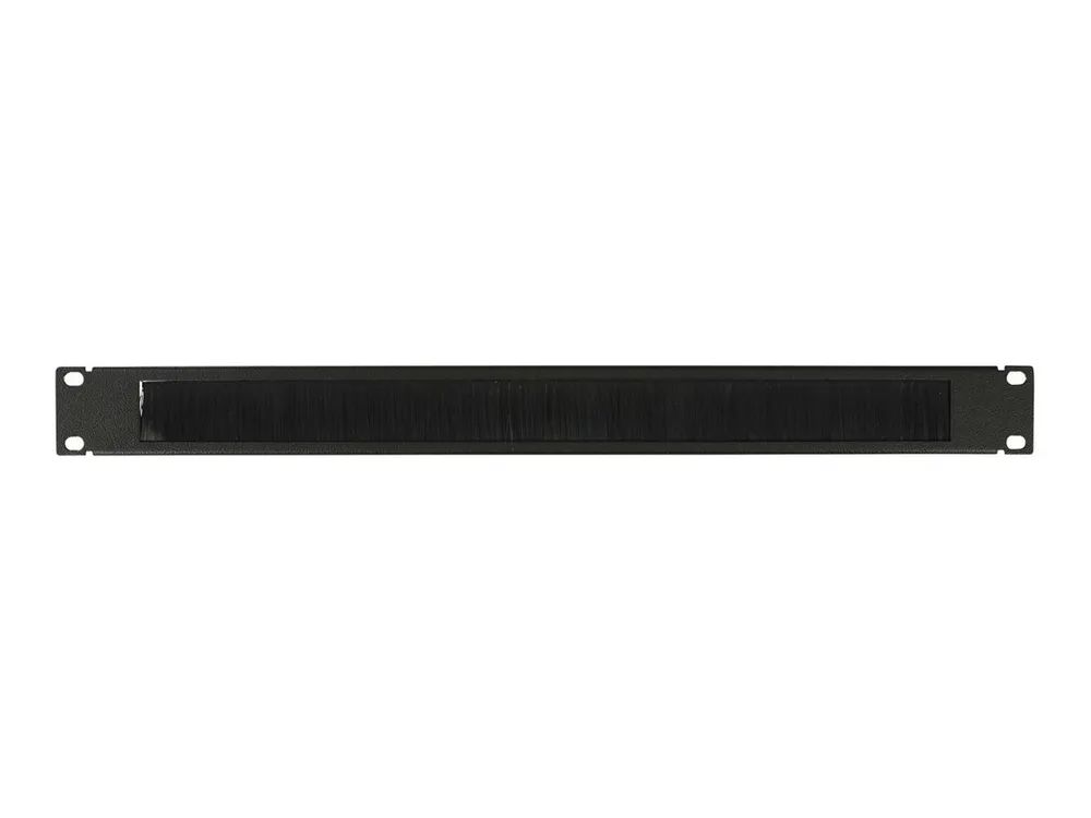 Lanview by Logon - Rack-Kabelorganizer - simple type, brushed - Schwarz - 1U - 48.3 cm (19")