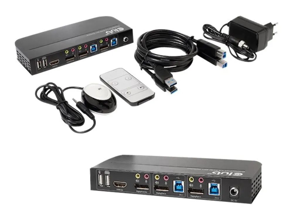 Club 3D CSV-7210 - KVM-/Audio-Switch - 2 x KVM/Audio
