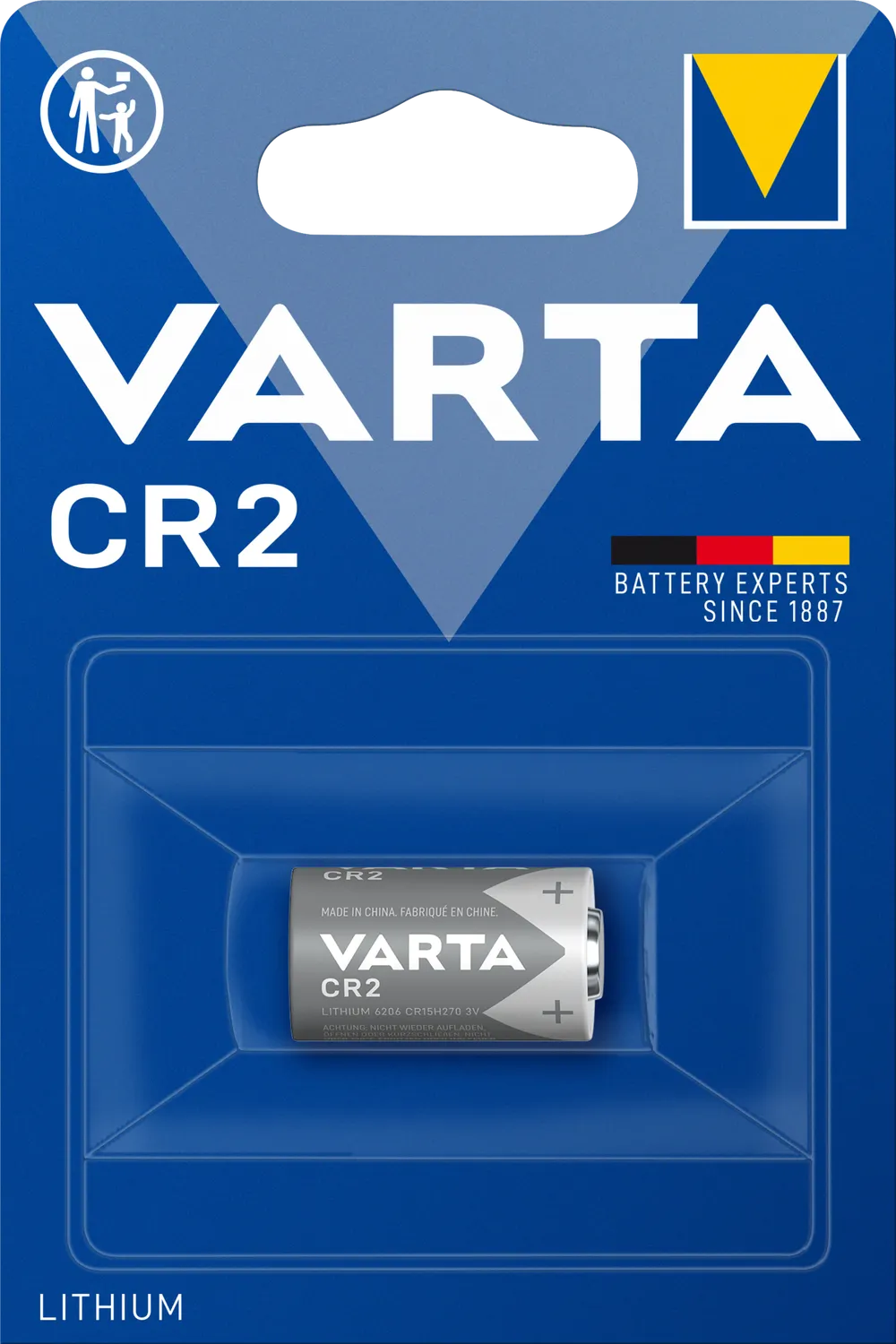 VARTA LITHIUM Cylindrical CR2 Blister 1