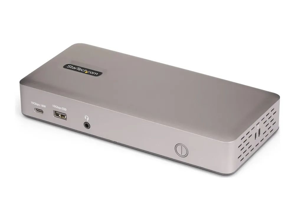 StarTech.com Triple-Monitor USB4 Docking Station, 4K 60Hz HDMI or DisplayPort, 100W Laptop Charging, 2.5GbE, USB-C Multi-Monitor Dock, Driverless