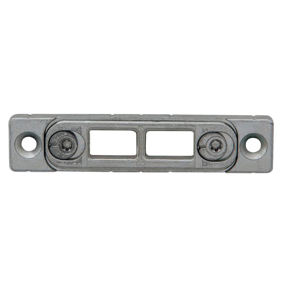 MACO Riegelschließteil Euronut 6/8/4, 2 Schlitze, 12L, silber (26610)