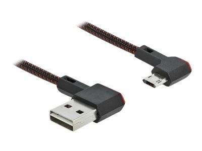 Delock Easy - USB-Kabel - USB (M) 90° abgeschrägt, umkehrbar zu Micro-USB Typ B (M)