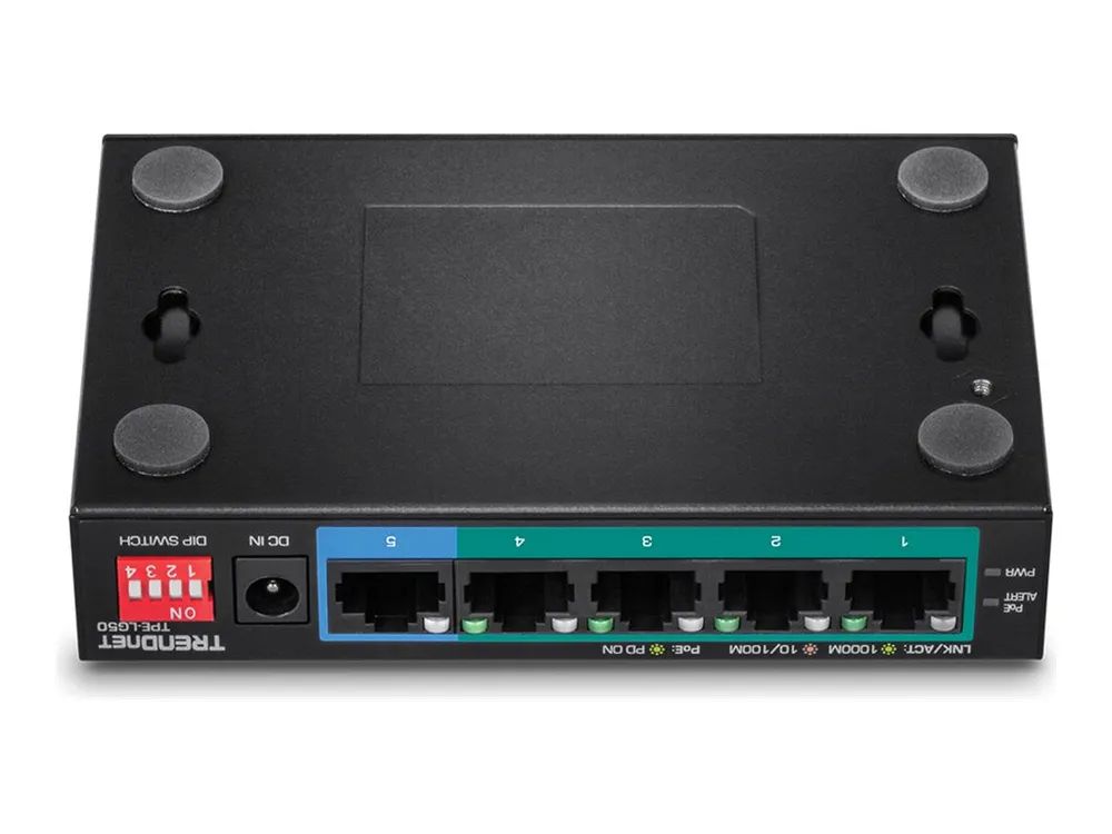 TRENDnet TPE LG50 - Switch - unmanaged - 4 x 10/100/1000 (PoE+)