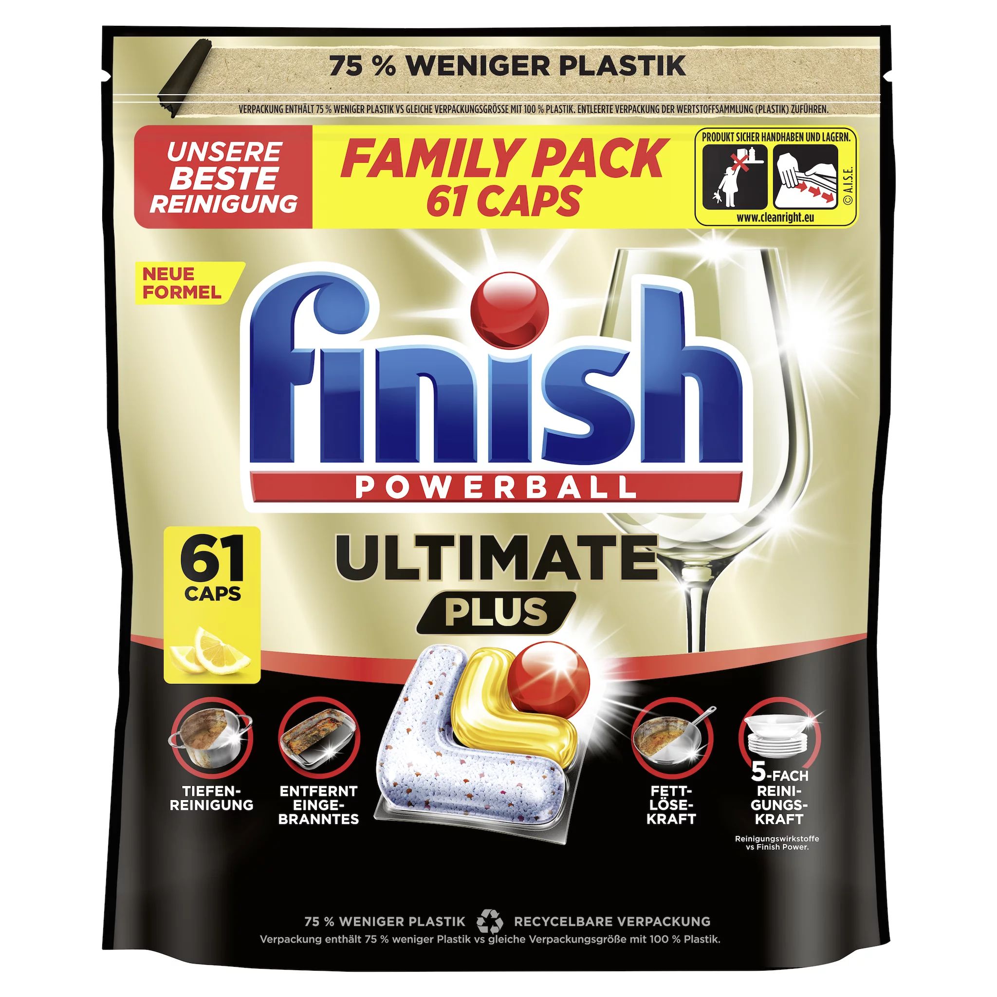 Finish Ultimate Plus Family Pack Citrus 61 Caps