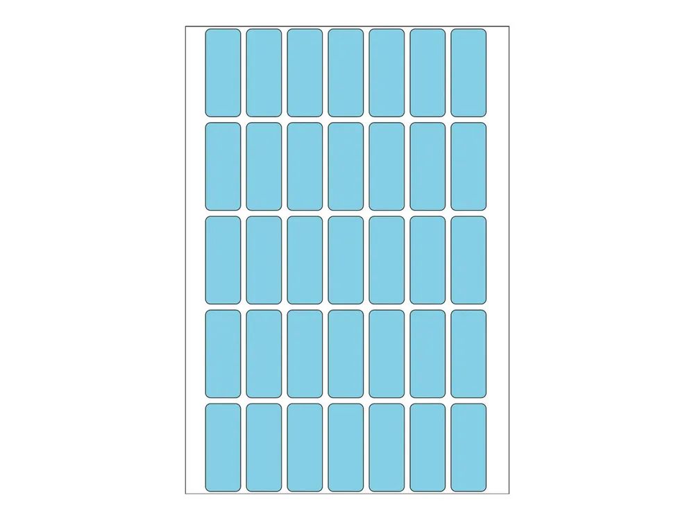 HERMA Permanenter Klebstoff - Blau - 12 x 30 mm 1120 Etikett(en) (32 Bogen x 35)